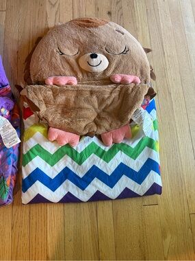Happy Napper Plush Hedgehog Sleeping Bag - Multicolor Chevron